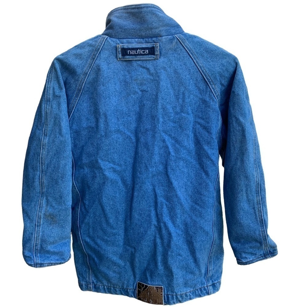 Vintage Nautica Women’s Blue Jean Denim Coat Plaid Liner Small - Picture 4 of 10